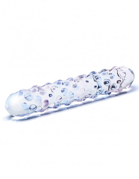 Glas 7" Purple Rose Nubby Dildo