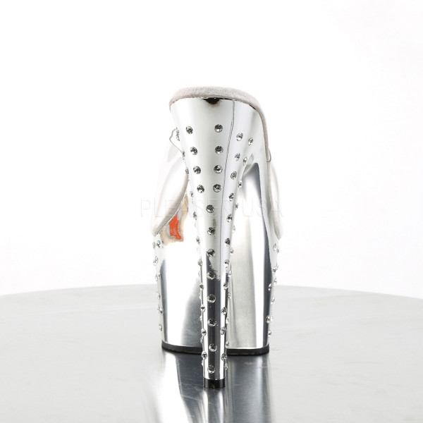 STARDUST-701 - 7" Rhinestone Studded Silver Chrome P/F Slide — image 4 of 4