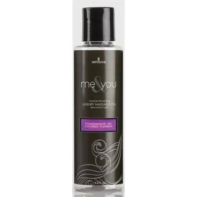 Me and You Massage Oil Pomegranate Fig Coconut Plumeria 4 2 Oz