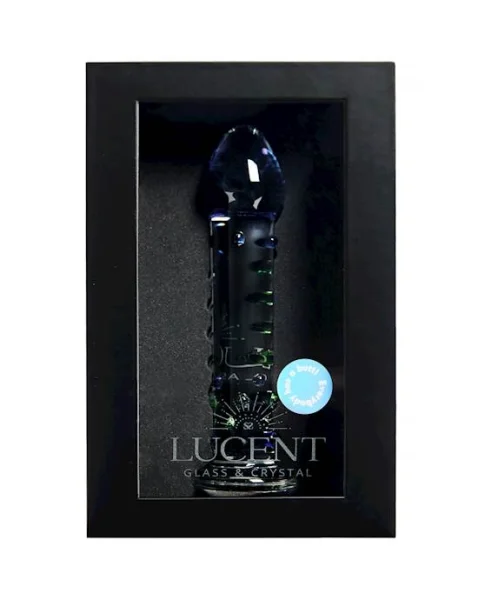 Lucent Hydra Glass Massager - Blue - 7 Inch