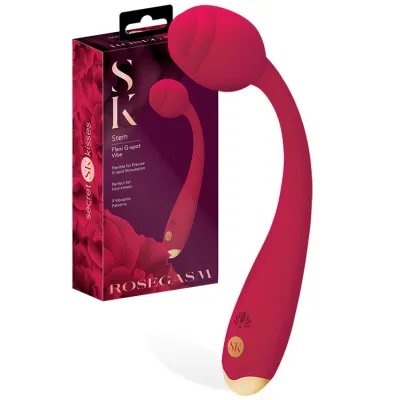 Secret Kisses Rosegasm Stem 8 25 Flexible G Spot Vibrator