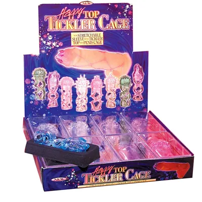 PipeDream Happy Top Tickler Cage Display of 8