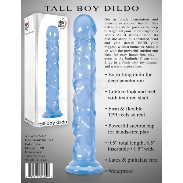 Adam & Eve Blue Tall Boy Dildo