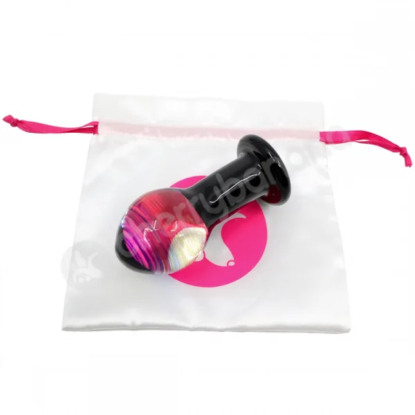 Crystal Pleasures Glass Black Cosmos Butt Plug