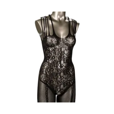 Scandal Strappy Lace Body Suit Black O s
