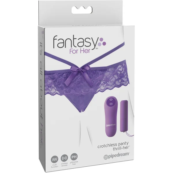 Fantasy For Her Crotchless Panty Thrill-Her - Remote Control Vibrating Panty — image 12 of 12