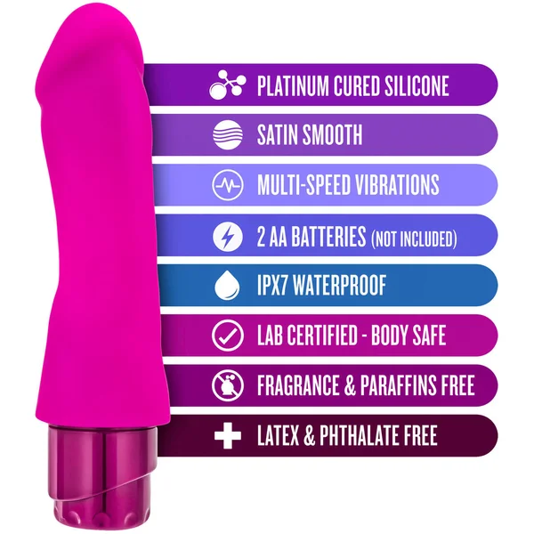 Luxe Marco Silicone Vibrating Dildo by Blush Novelties - Pink — image 14 of 14