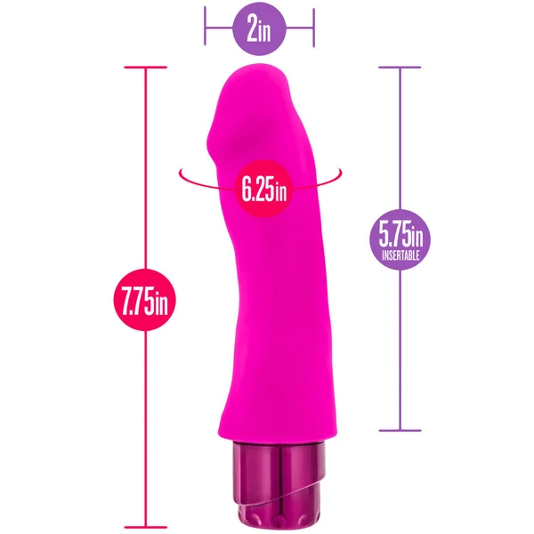 Luxe Marco Silicone Vibrating Dildo by Blush Novelties - Pink — image 13 of 14