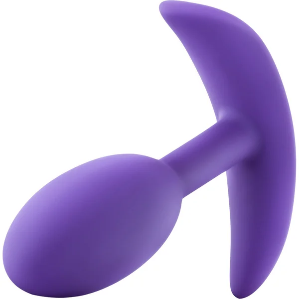 Luxe Wearable Silicone Vibra Slim Butt Plug by Blush - Small, Purple — image 9 of 14