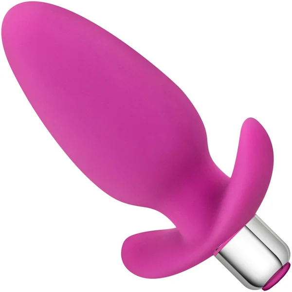 Luxe Little Thumper Silicone Vibrating Butt Plug by Blush Novelties - Pink — image 4 of 4