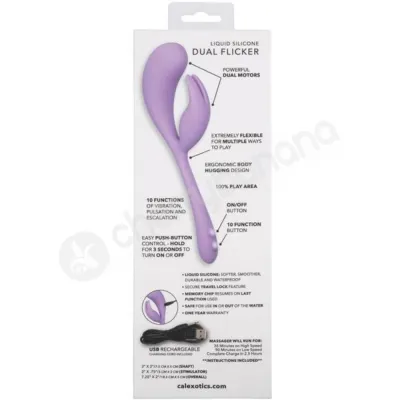 Elle Liquid Silicone Dual Flicker Flexible Pliable Premium Vibrator