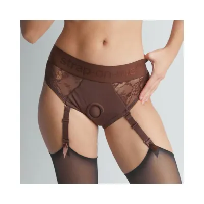Strap On Me Diva Lingerie Harness Chocolate Lg