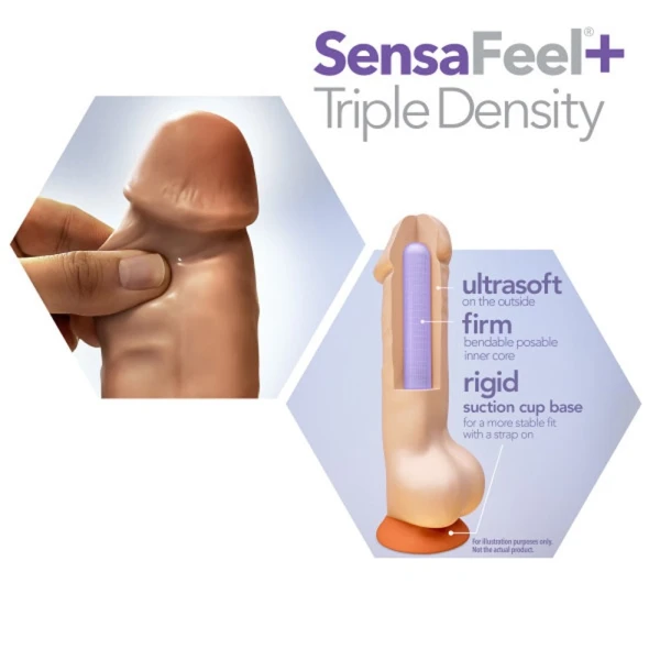 Dr. Skin Plus Posable Dildo With Balls 6 In. Mocha