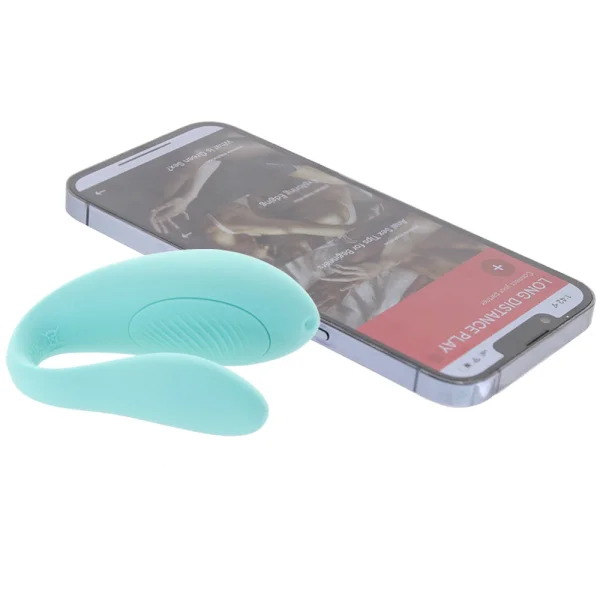 We-Vibe Sync Lite App Controlled Rechargeable Silicone Couples Vibrator - Aqua