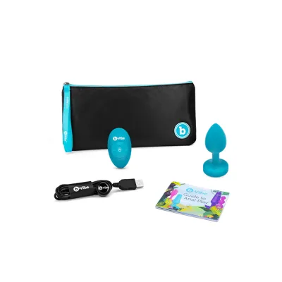 B Vibe Vibrating Jewel Butt Plug Small Medium