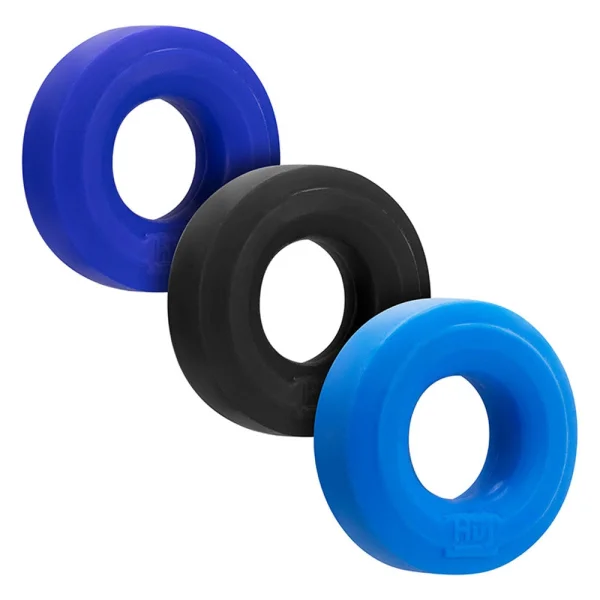 Hunkyjunk Huj3 C-Ring 3 Pk - Blue - Multi — image 4 of 6
