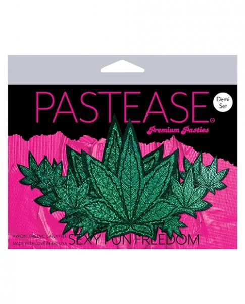 Pastease Demi Glitter Leaf Pasties Green O/S — image 4 of 4