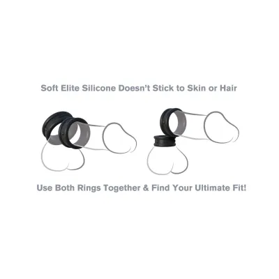 Fantasy C Ringz Max Width Silicone Rings Black