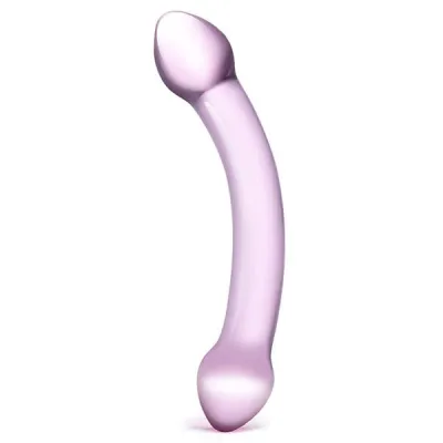 Glas Double Trouble Purple Glass Dildo