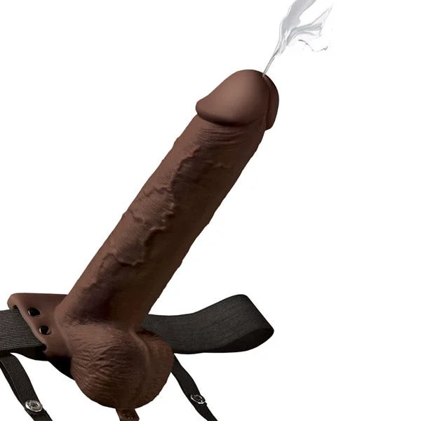 Fetish Fantasy 9-inch Hollow Squirting Strap-On with Balls