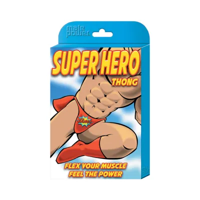 Male Power Novelty Super Hero Thong Red 1sz