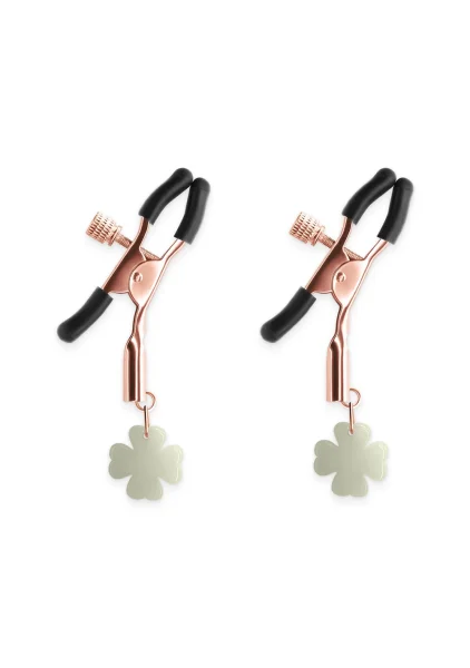 Bound Adjustable G4 Glow In The Dark Nipple Clamps by NS Novelties - Rose Gold