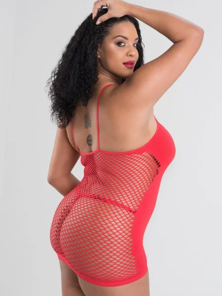 Lovehoney Plus Size Hourglass Red Mini Dress