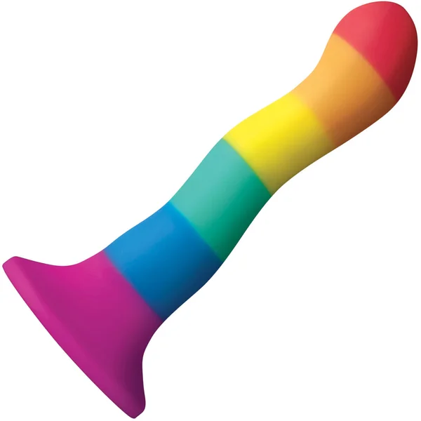 Colours Pride Edition 6" Wave Silicone Suction Cup Dildo - Rainbow — image 3 of 4