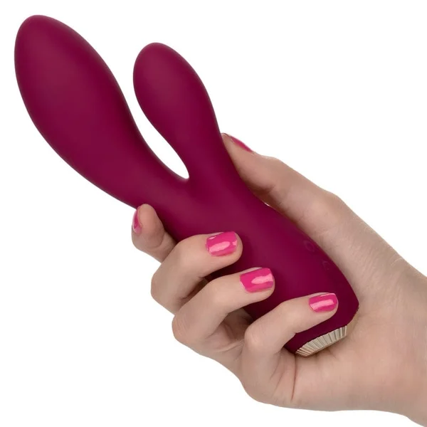 Uncorked Cabernet Waterproof Rechargeable Silicone Dual Stimulation Vibrator By CalExotics — image 17 of 19