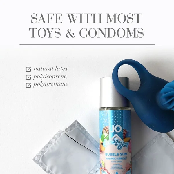 JO H2O Candy Shop Bubble Gum Flavored Water Based Personal Lubricant 2 fl oz — image 10 of 12