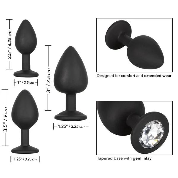 Silicone Gem Anal Kit With Three Jeweled Plugs by CalExotics — image 17 of 19