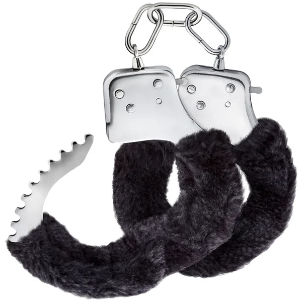 Temptasia Cuffs By Blush Novelties - Black Furry Handcuffs — image 10 of 14