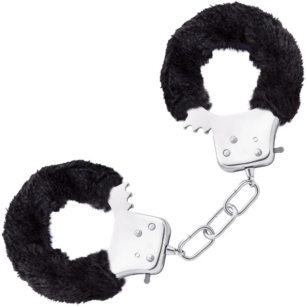 Temptasia Cuffs By Blush Novelties - Black Furry Handcuffs — image 9 of 14