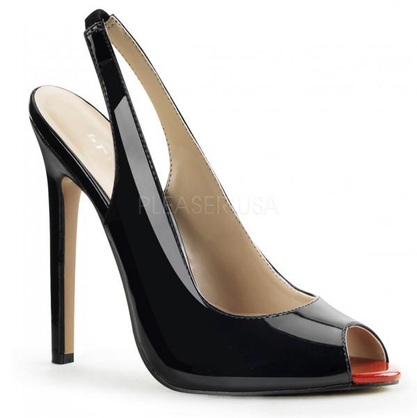 5 inches Heel Slingback Peep Toe Pump