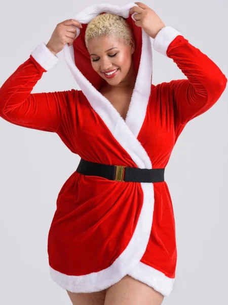Lovehoney Plus Size Santa Cutie Wrap Dress