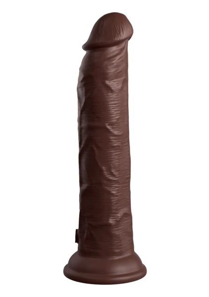 King Cock Elite 9 Inch Dual Density Vibrating Cock Flesh Brown — image 22 of 25