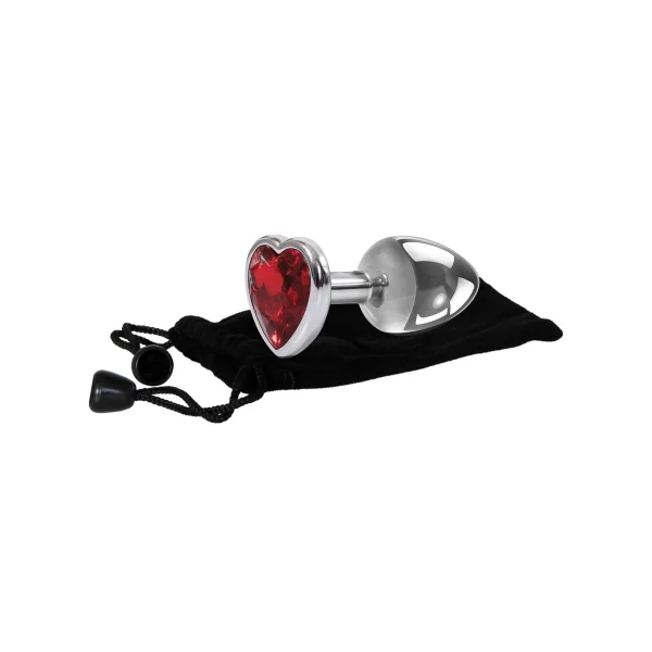 Adam & Eve Large Red Heart Gem Anal Plug