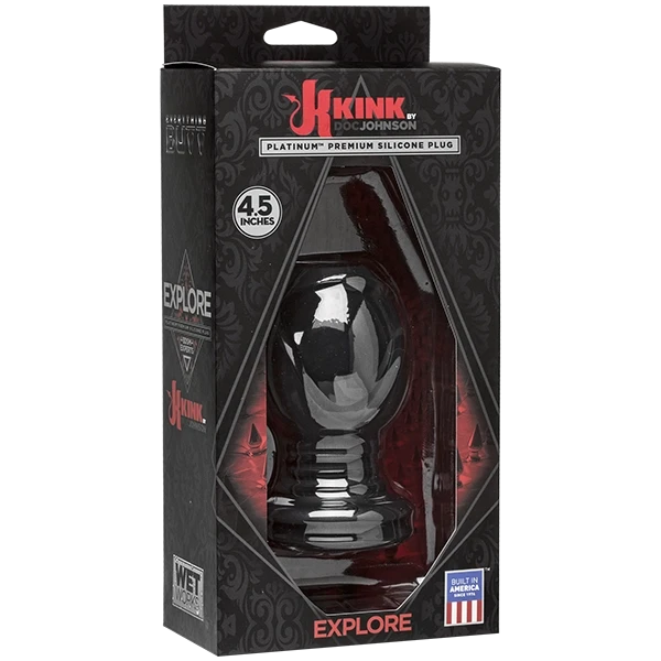 Kink Wet Works Explore Platinum Premium Silicone Plug 4.5 inch Black