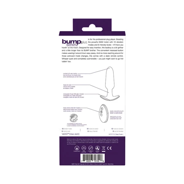 Bump Plus Rechargeable Remote Control Anal Vibe