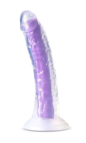 Neo Elite - Glow-in-the-dark Light - 7-inch Silicone Dual-density Dildo - Neon Purple