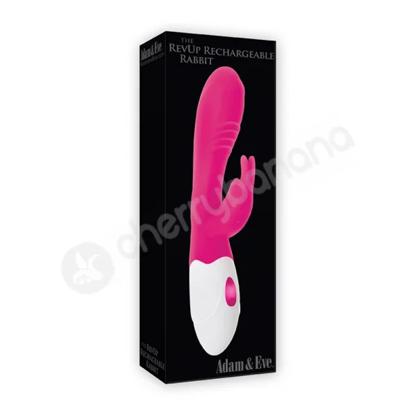 Adam & Eve Pink The Revup Rechargeable Rabbit Vibrator
