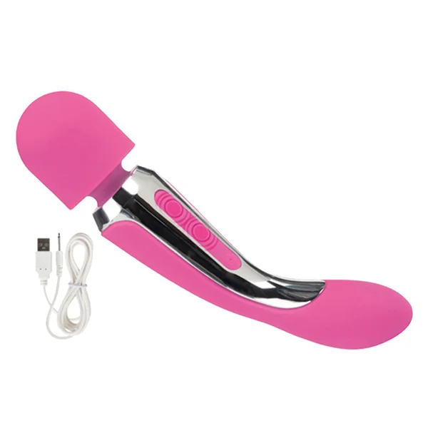 Embrace Body Wand Rechargeable Silicone Wand Style Vibrator - Pink — image 12 of 13