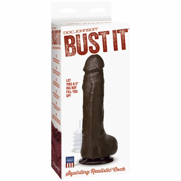 Bust It Squirting Realistic Cock by Doc Johnson -  Chocolate — image 8 of 8