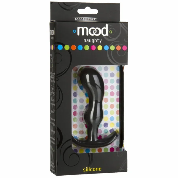 Mood Naughty 2 Medium Silicone Butt Plug by Doc Johnson - Black — image 4 of 5