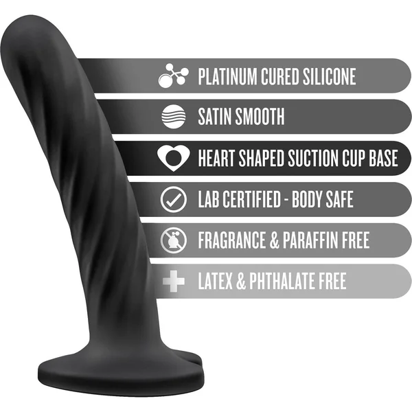 Temptasia Twist Silicone Dildo By Blush - Medium — image 9 of 10