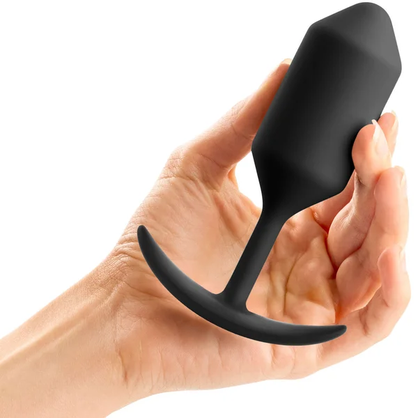 b-Vibe Snug Plug 3 Large Silicone Weighted Butt Plug - Black — image 16 of 18