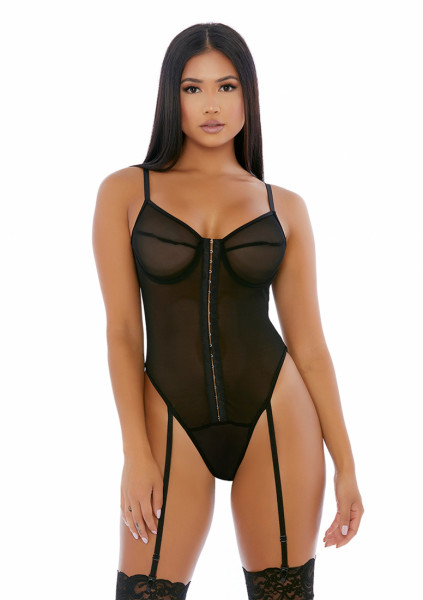 Nightly Hook Up Teddy - Black - Sensual Women