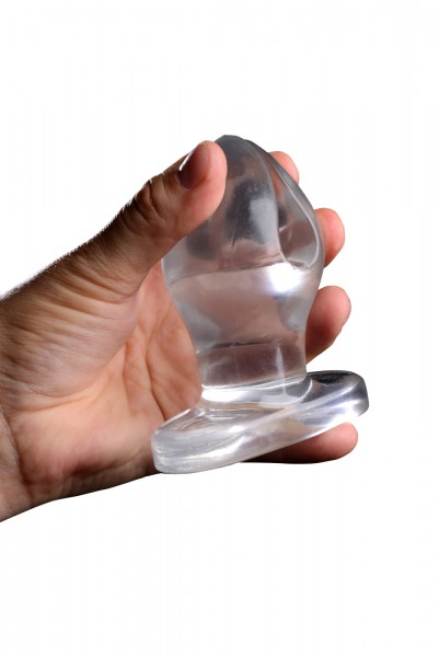 Anchored Clear Butt Plug