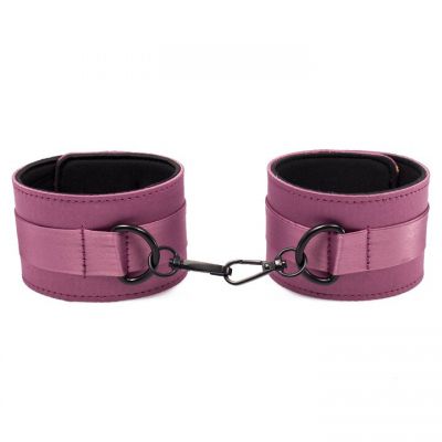 Bind Blush Pink Satin Tie Ankle Cuffs