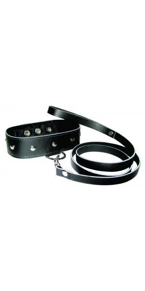 SportSheets Leather Leash And Collar